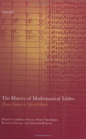 book The History of Mathematical Tables: From Sumer to Spreadsheets