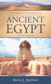 book Historical Dictionary of Ancient Egypt