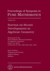 book Surveys on Recent Developments in Algebraic Geometry