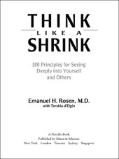 book Think like a shrink: 100 principles for seeing deeply into yourself and others