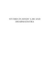 book Studies in Hindu law and Dharmaśāstra