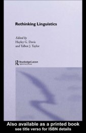 book Rethinking linguistics