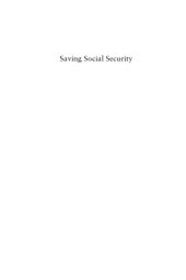 book Saving Social security: a balanced approach