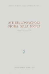 book Atti del Convegno di Storia della Logica