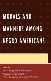 book Morals and Manners among Negro Americans