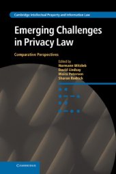 book Emerging Challenges In Privacy Law: Comparative Perspectives