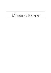 book Modular kaizen continuous and breakthrough improvement