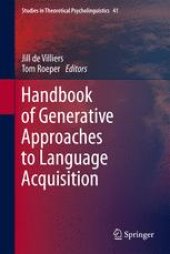 book Handbook of Generative Approaches to Language Acquisition