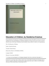 book Desiderius Erasmus concerning the aim and method of education