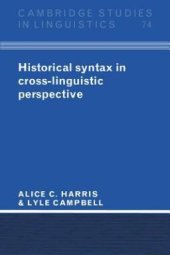 book Historical syntax in cross-linguistic perspective