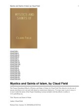 book Mystics and Saints of Islam