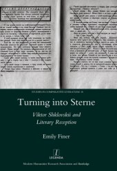 book Turning into Sterne: Viktor Shklovskii and Literary Reception