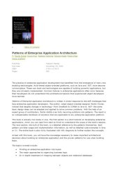 book Patterns of enterprise application architecture