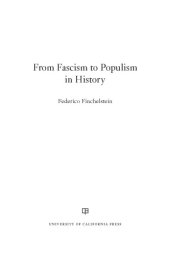 book From Fascism to Populism in history: with a new preface