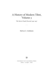 book A History of Modern Tibet, Volume 3