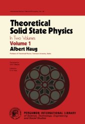 book Theoretical solid state physics *Vol. 1* / transl. from the German by H.S.H. Massey