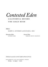 book Contested Eden: California Before the Gold Rush, Published in Association with the California Historical Society