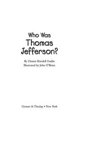 book Who Was Thomas Jefferson?