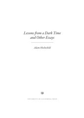 book Lessons from a dark time: and other essays