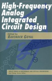 book High-Frequency Analog Integrated Circuit Design