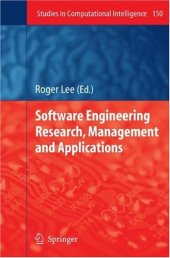 book Software Engineering Research, Management and Applications
