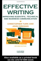 book Effective Writing: Improving Scientific, Technical and Business Communication