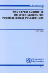 book WHO Expert Committee on Specifications for Pharmaceutical Preparations (40th report) 