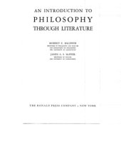 book An Introduction to Philosophy through Literature