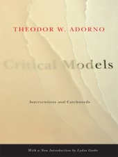 book Critical models: interventions and catchwords