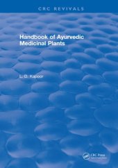 book Handbook of ayurvedic medicinal plants