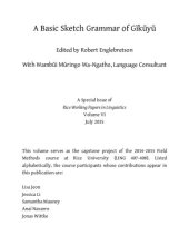book A Basic Sketch Grammar of Gĩkũyũ