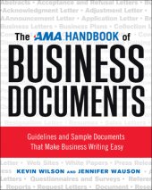 book The AMA handbook of business documents guidelines and sample documents that make business writing easy