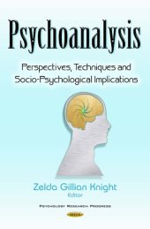 book Psychoanalysis: perspectives, techniques and socio-psychological implications