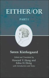 book Kierkegaard's Writing, III, Part I: Either/Or