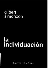 book La individuación a la luz de la nociones de forma e información