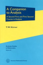 book A companion to analysis: a second first and first second course in analysis