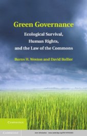 book Green governance: ecological survival, human rights, and the law of the commons