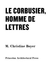 book Le Corbusier homme de lettres