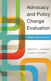 book Advocacy and policy change evaluation: theory and practice