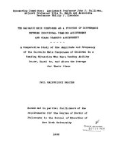 book THE GALVANIC SKIN RESPONSE AS A FUNCTION OF DIFFERENCE BETWEEN INDIVIDUALREADING ACHIEVEMENT AND CLASS READING ACHIEVEMENT: A COMPARATIVE STUDY OF THE AMPLITUDE AND FREQUENCY OF THE GALVANIC SKIN RESPONSES OF CHILDRENIN A READING SITUATION WHO HAVE READIN