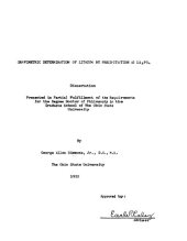 book GRAVIMETRIC DETERMINATION OF LITHIUM BY PRECIPITATION AS TRILITHIUM ORTHOPHOSPHATE