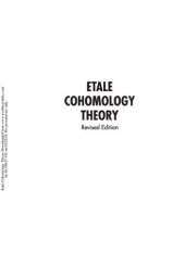 book Etale Cohomology Theory