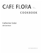 book Cafe Flora Cookbook