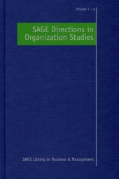 book SAGE directions in organization studies Vol.1-4