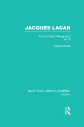 book Jacques Lacan: an annotated bibliography