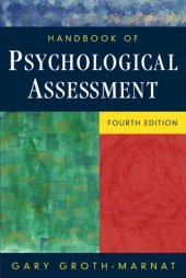 book Handbook of psychological assessment