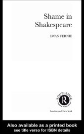 book Shame in Shakespeare