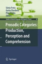 book Prosodic Categories: Production, Perception and Comprehension