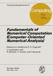 book Fundamentals of Numerical Computation (Computer-Oriented Numerical Analysis)