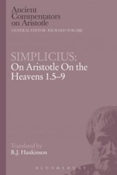 book Simplicius: On Aristotle On the Heavens 1.5-9